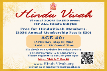 HINDU VIVAH | ZOOM EVENT, MAY 9, Ages 40+ in , 