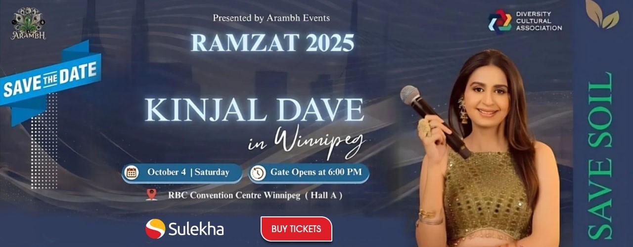 Ramzat 2025 with KINJAL DAVE in Winnipeg, Manitoba