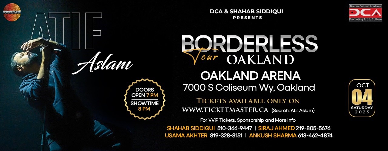 Atif Aslams Borderless Tour Live in Oakland 2025