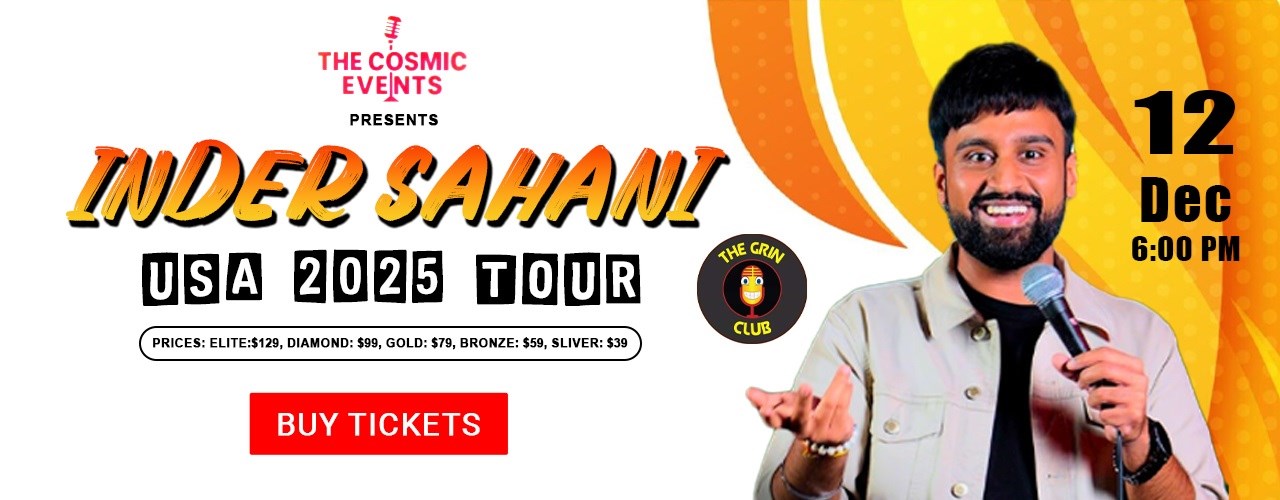 Inder Sahani Stand-Up Comedy Live 2025 in Washington DC