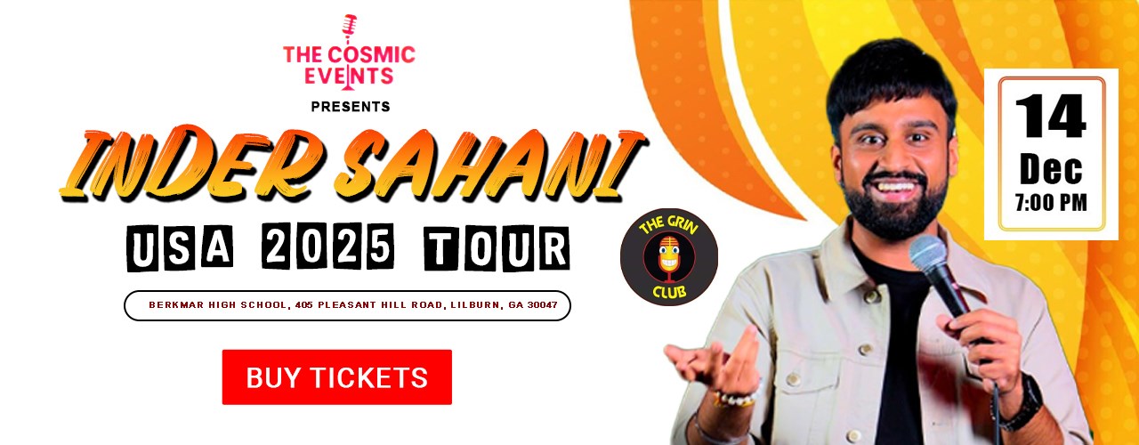 Inder Sahani Stand-Up Comedy Live 2025 in Atlanta