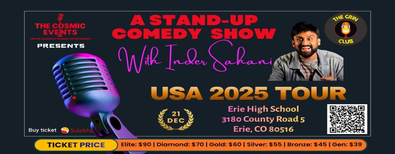 Inder Sahani Stand-Up Comedy Live 2025 in Denver