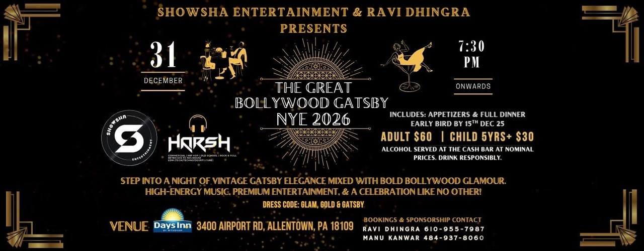 THE GREAT BOLLYWOOD GATSBY – NYE 2026