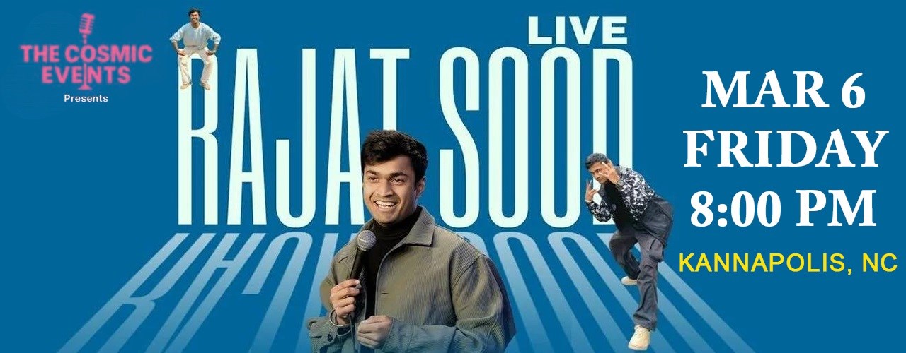 Rajat Sood Stand-Up Comedy Live 2026 in Charlotte.