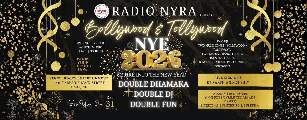 Radio Nyra Bollywood NYE 2026 - Strike Into The New Year