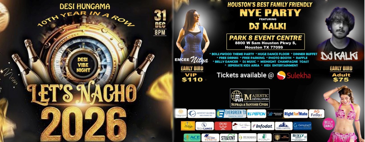 Houstons BIGGEST FAMILY FRIENDLY BOLLYWOOD New Year GALA NIGHT