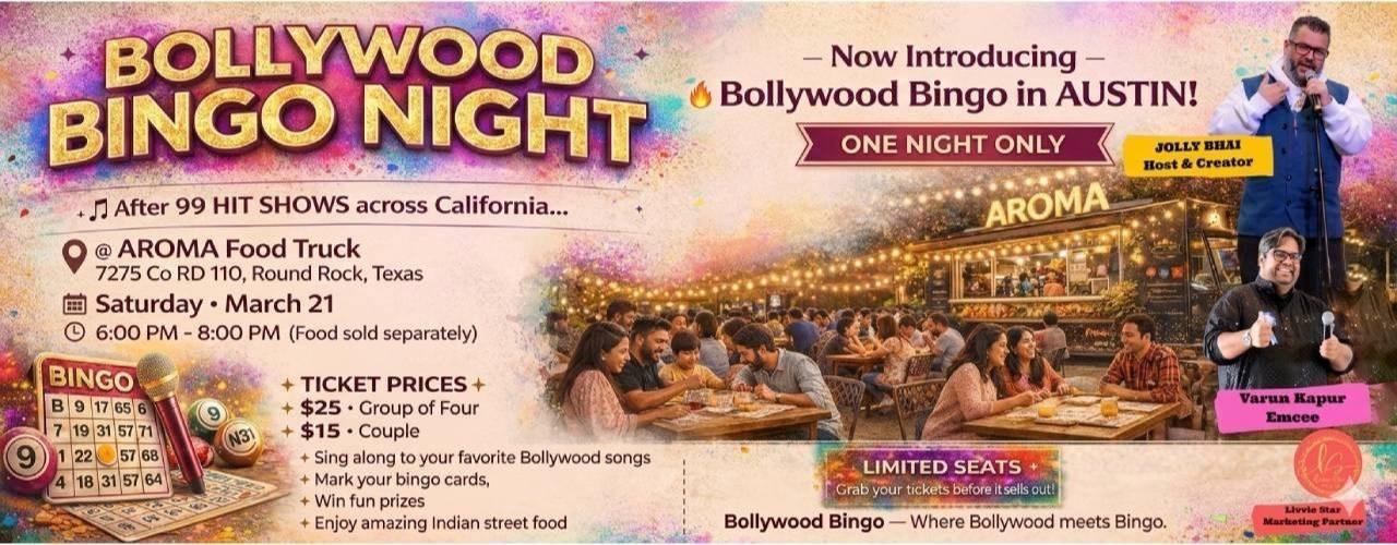 Bollywood Bingo Night in Austin