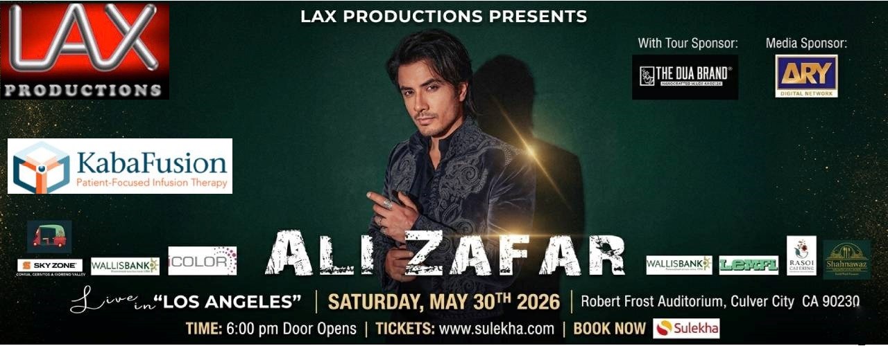 Ali Zafar Live In Los Angeles 2026