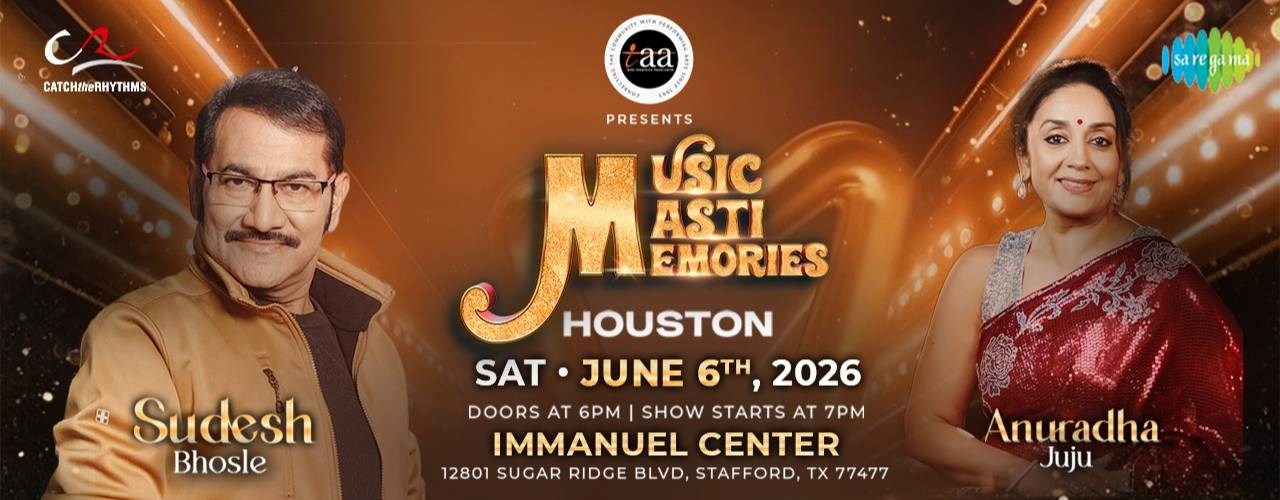 Sudesh Bhosle & Anuradha Juju Live Music Masti Memories Soirée in Houston
