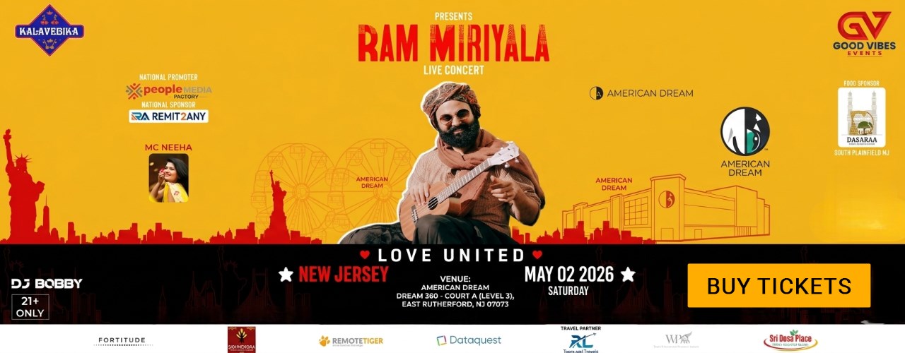 Ram Miriyala Live In New Jersey 2026 - AGE 21+