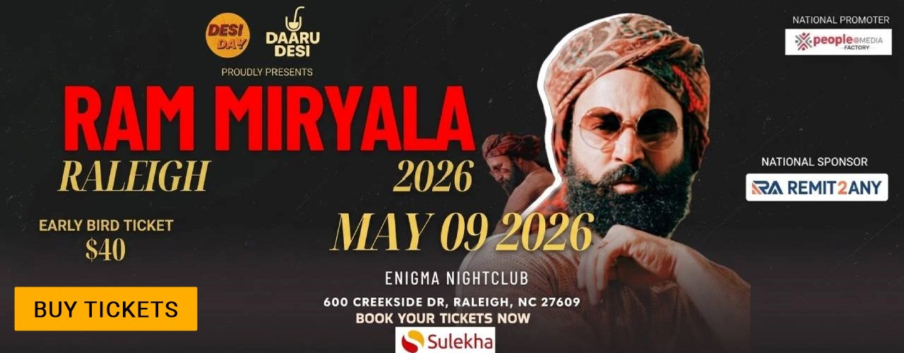 RAM in Raleigh - Ram Miriyala Live Concert