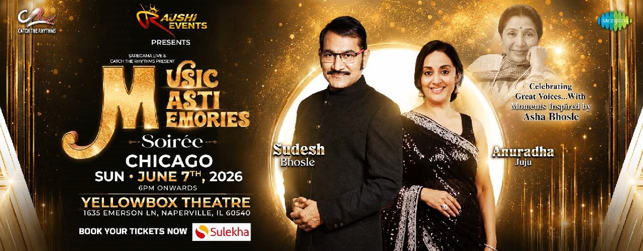 An Unforgettable Evening Of Melodies With - Sudesh Bhosle & Anuradha Juju In Chicago