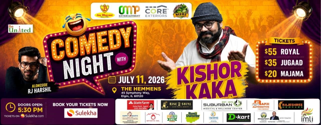 Tickle your Gujarati funny bone with Kishor Kaka - Chicago 2026