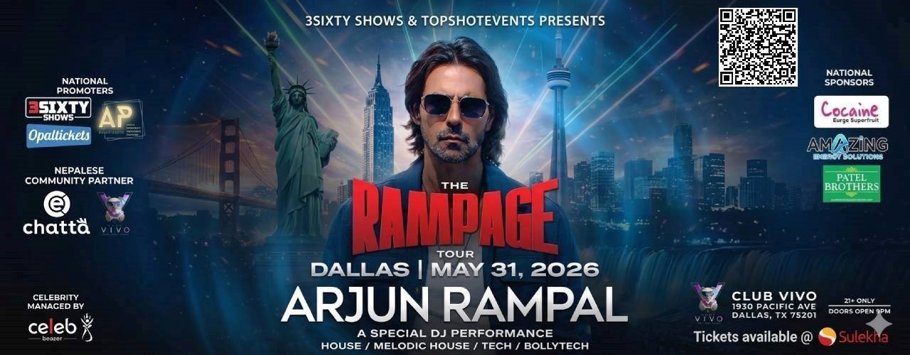 Arjun Rampal Rampage Tour – Live Celebrity DJ Night in Dallas | Club Vivo