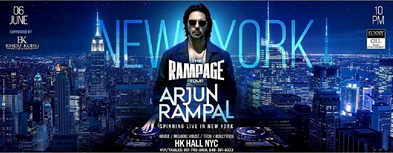 ARJUN RAMPAL spinning LIVE in NEW YORK AT HK HALL