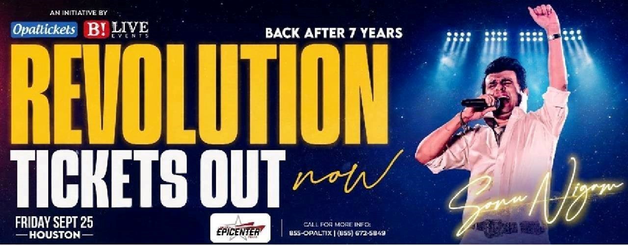 Sonu Nigam Live Concert 2026 in Houston | Revolution Tour