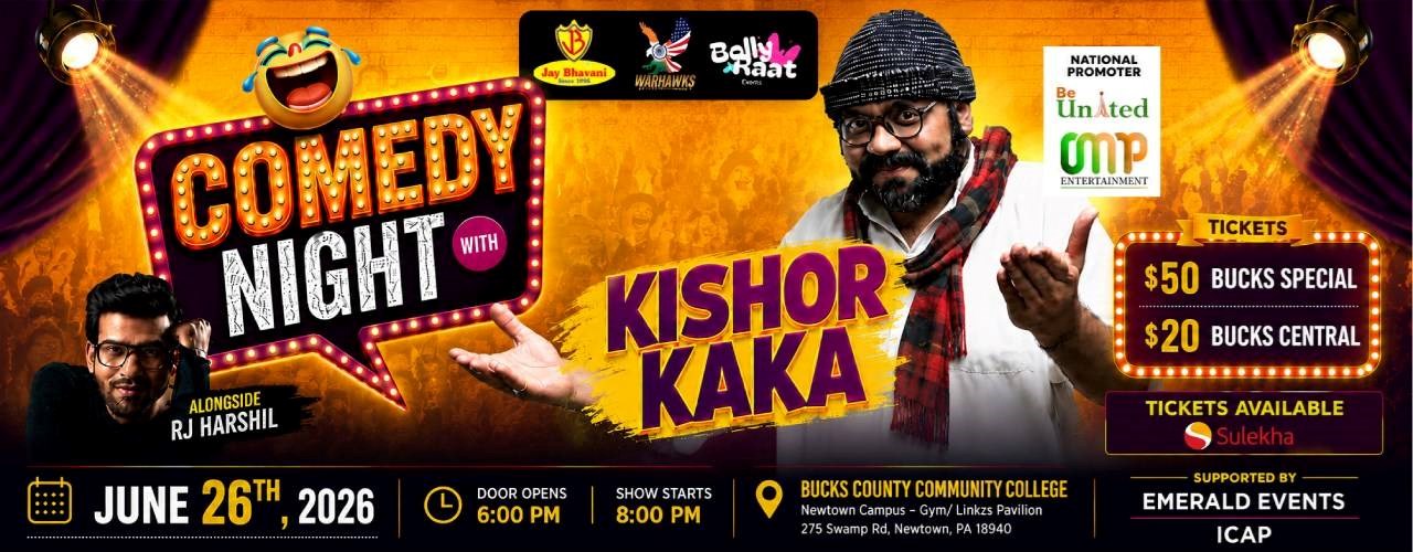 Comedy Night with Kishor Kaka - Philadelphia 2026