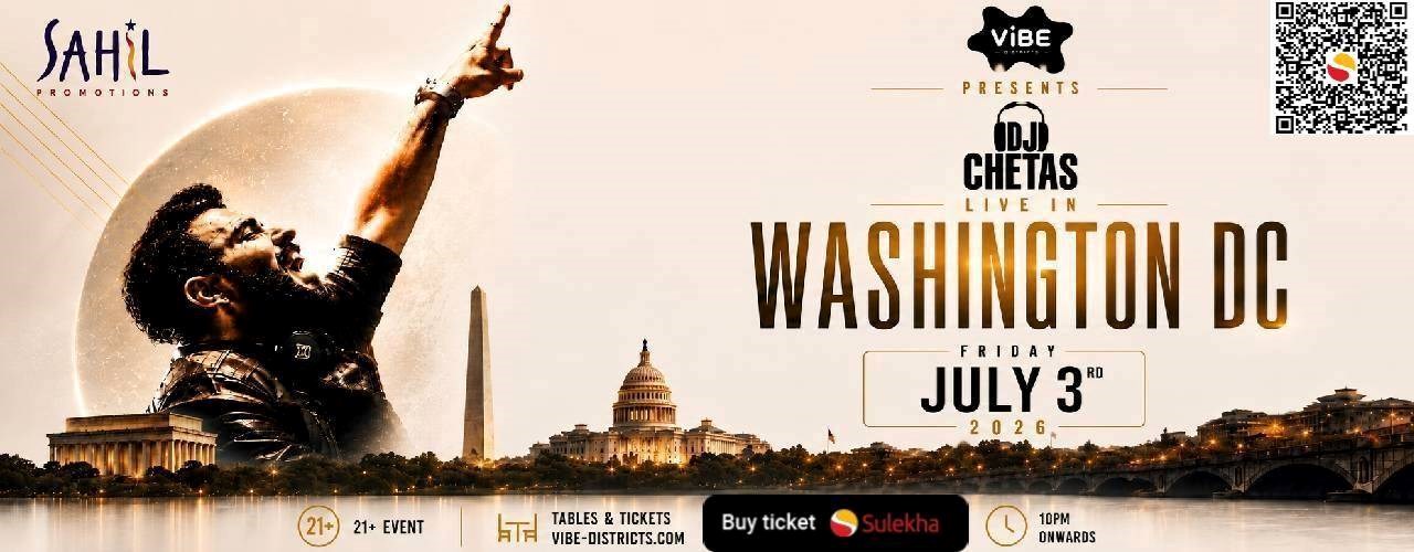 DJ Chetas Live - Washington DC 2026 | Bollywood Night | Vibe Districts