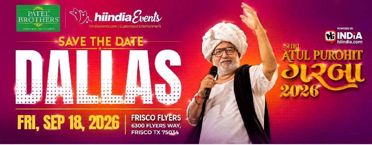 Shri Atul Purohit Garba Dallas Sep 18th 2026