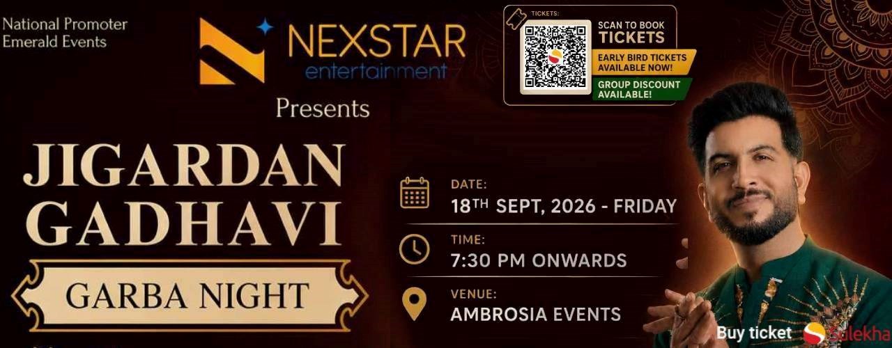 JIGARDAN GADHAVI Garba Live in Boston 18 Sep 2026