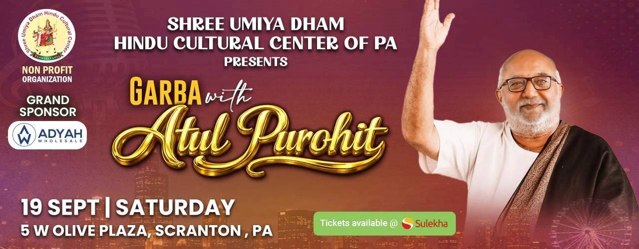 Atul Purohit Garba 2026 in Scranton, PA