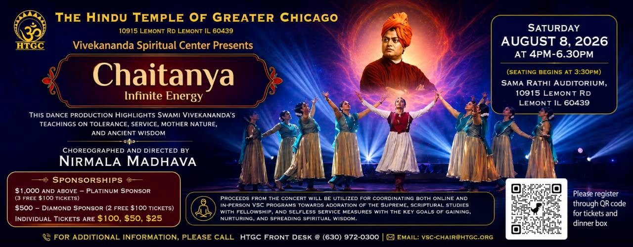 Chaitanya - An Infinite Energy - A Vivekanada Spiritual Center Event
