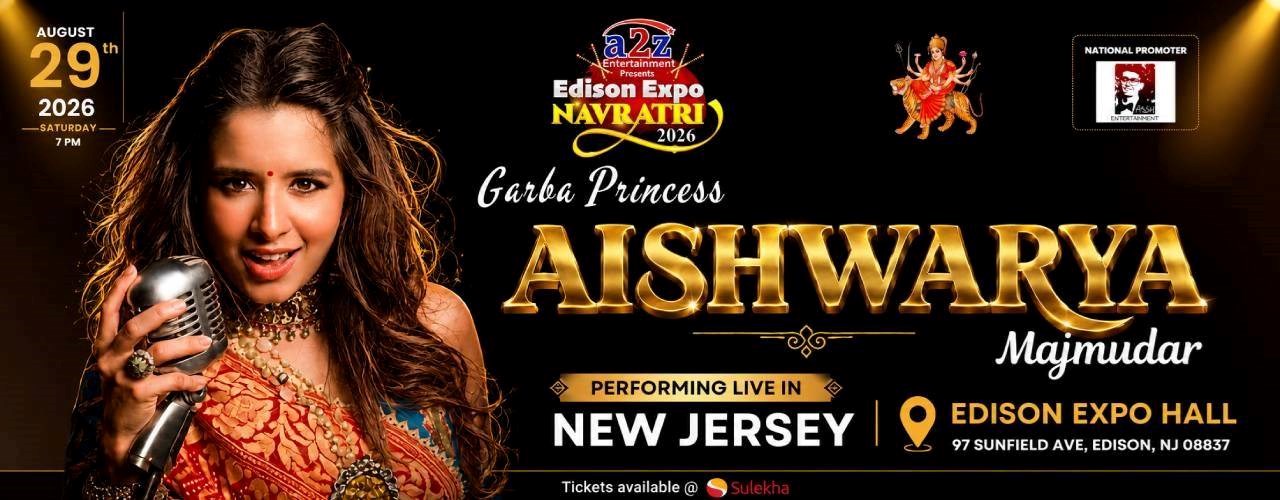 Navratri with Aishwarya Majmudar Edison Expo New Jersey