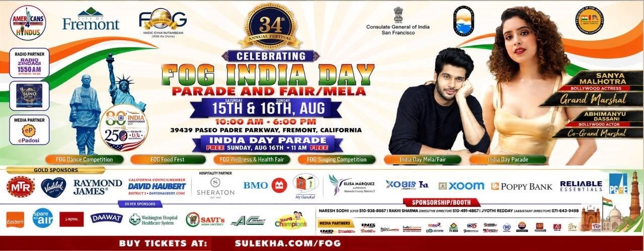 FOG INDIA DAY - Sat, Aug 15, 2026 10:00 AM