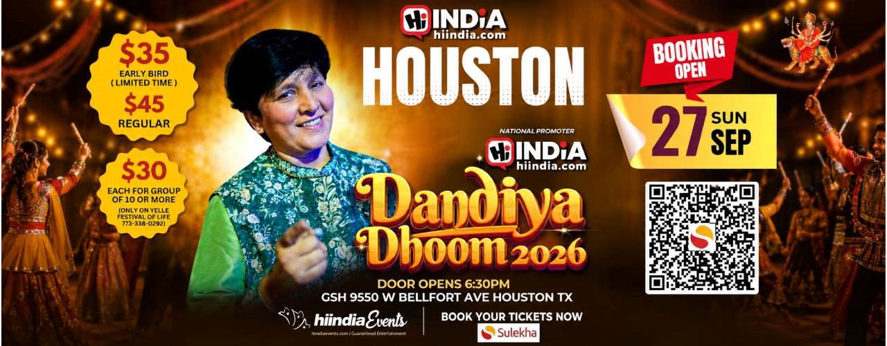 Falguni Pathak Live in Houston – Dandiya Dhoom 2026