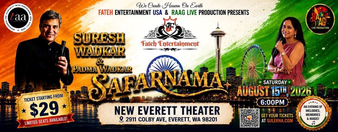 Safarnama - Suresh Wadkar Live Concert 2026 in Seattle
