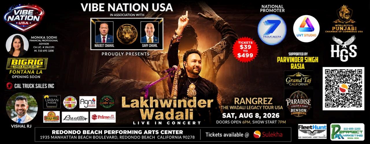 Rangrez - The Wadali Legacy Tour USA With Lakhwinder Wadali in Los Angeles