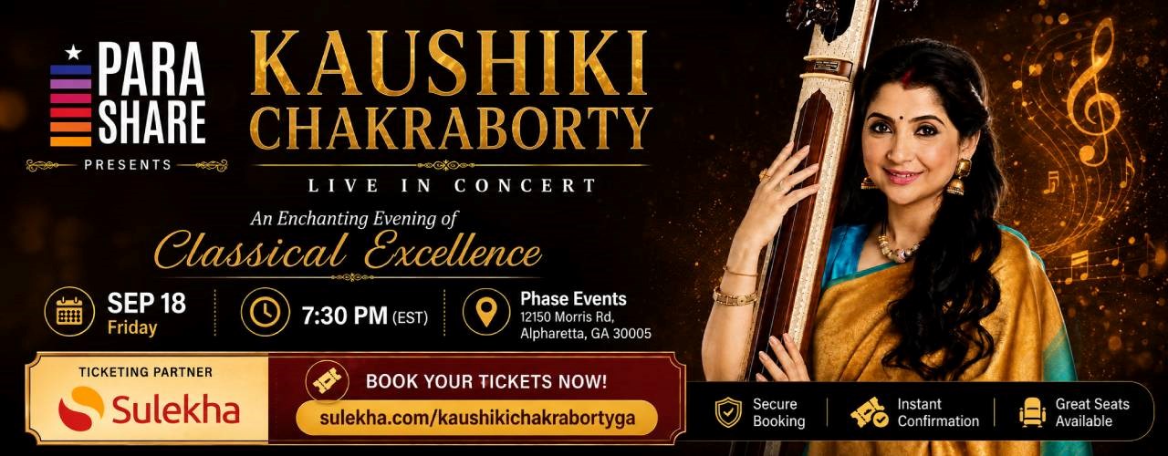 Pure Indian Classical & Semi Classical Ft. Kaushiki Chakraborty Live Concert - Atlanta GA