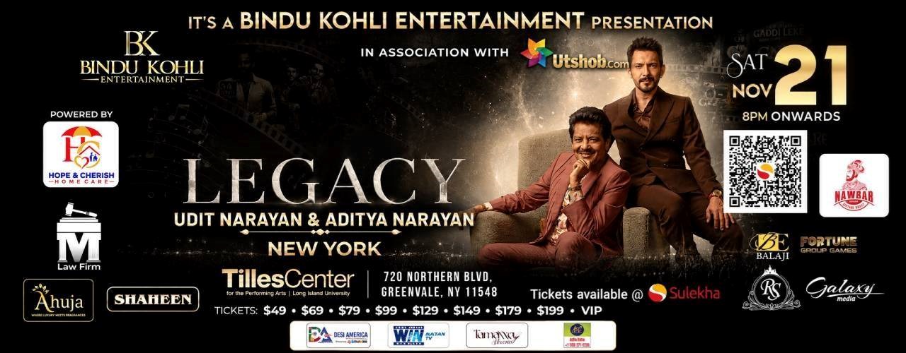 LEGACY – Udit Narayan & Aditya Narayan Live In New York