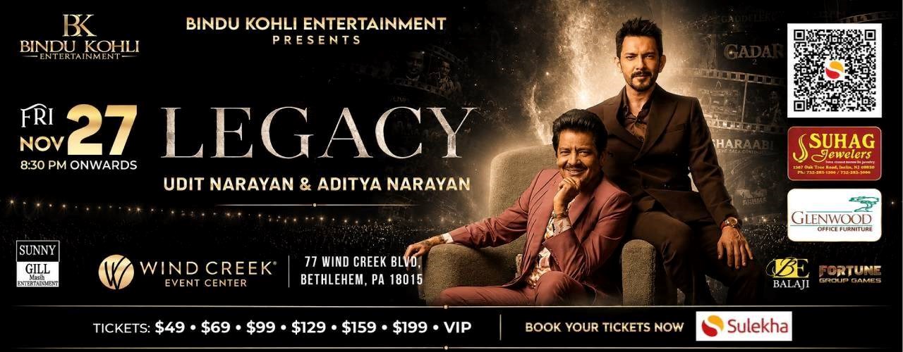 LEGACY – Udit Narayan & Aditya Narayan Live In Pennsylvania