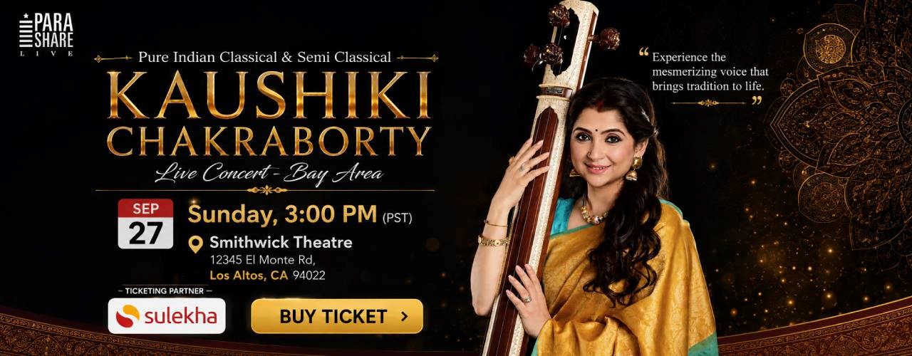 Pure Indian Classical & Semi Classical Ft. Kaushiki Chakraborty Live Concert - Bay Area