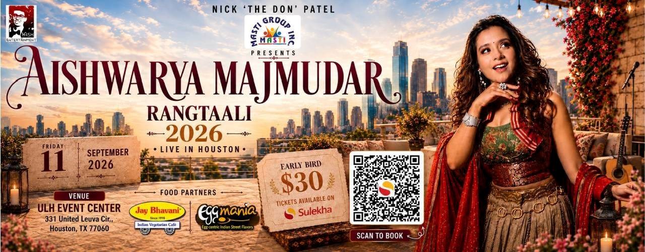 Aishwarya Majmudar Rangtaali 2026 – Live in Houston
