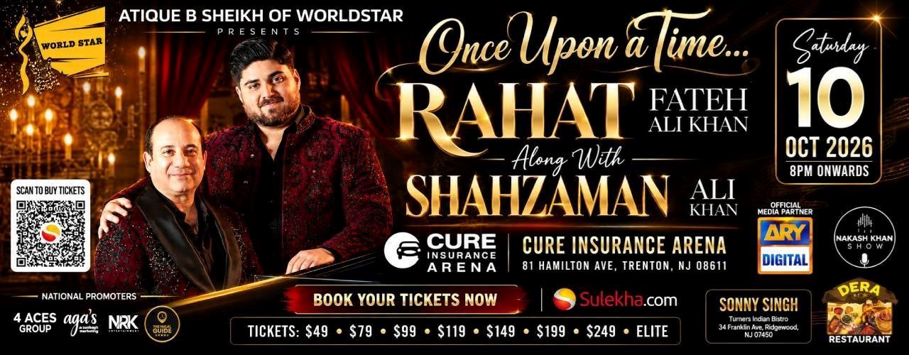 Once Upon a Time with Rahat Fateh Ali Khan & Shahzaman Ali Khan In Trenton