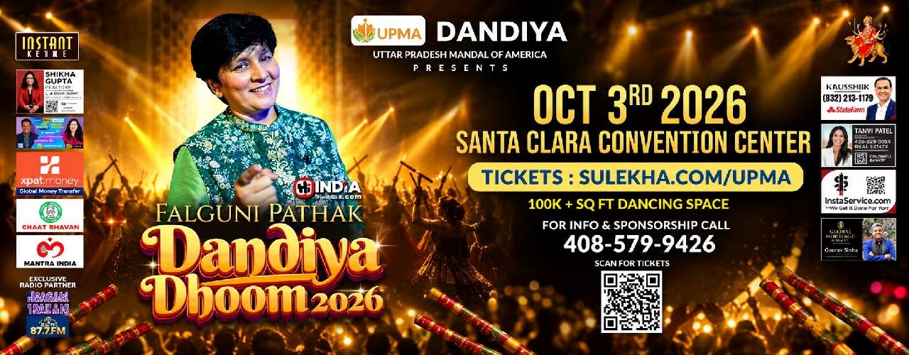 Falguni Pathak - Dandiya Dhoom 2026 in Bay Area