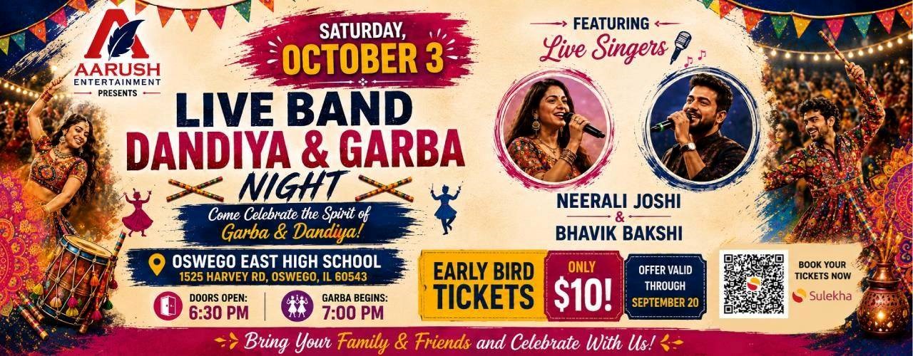 Live Band Dandiya & Garba Night In Illinois