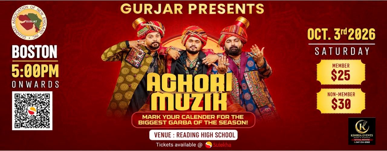 Gurjar Presents - Aghori Muzik – The Biggest Garba of the Season In MA