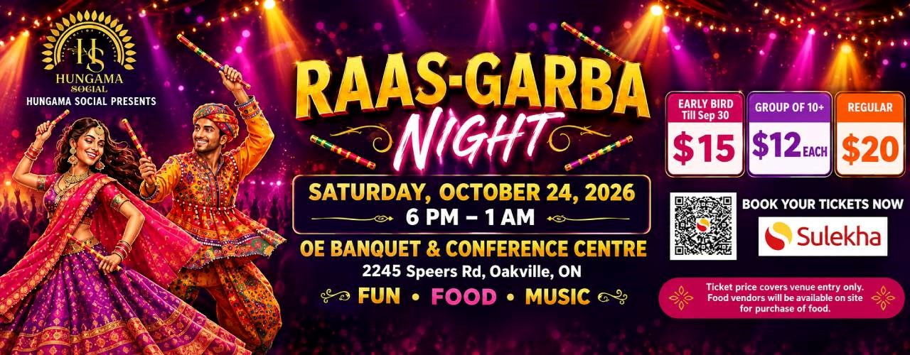 Raas Garba Night By Hungama Social In Oakville - 2026