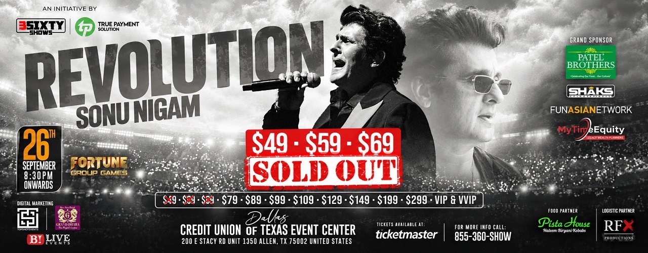 Sonu Nigam Live Concert 2026 in Dallas| Revolution Tour