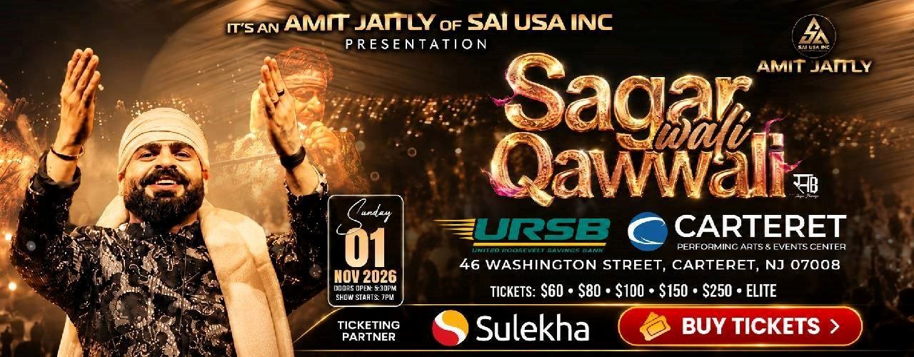 Sagar Wali Qawwali Live In New Jersey 2026