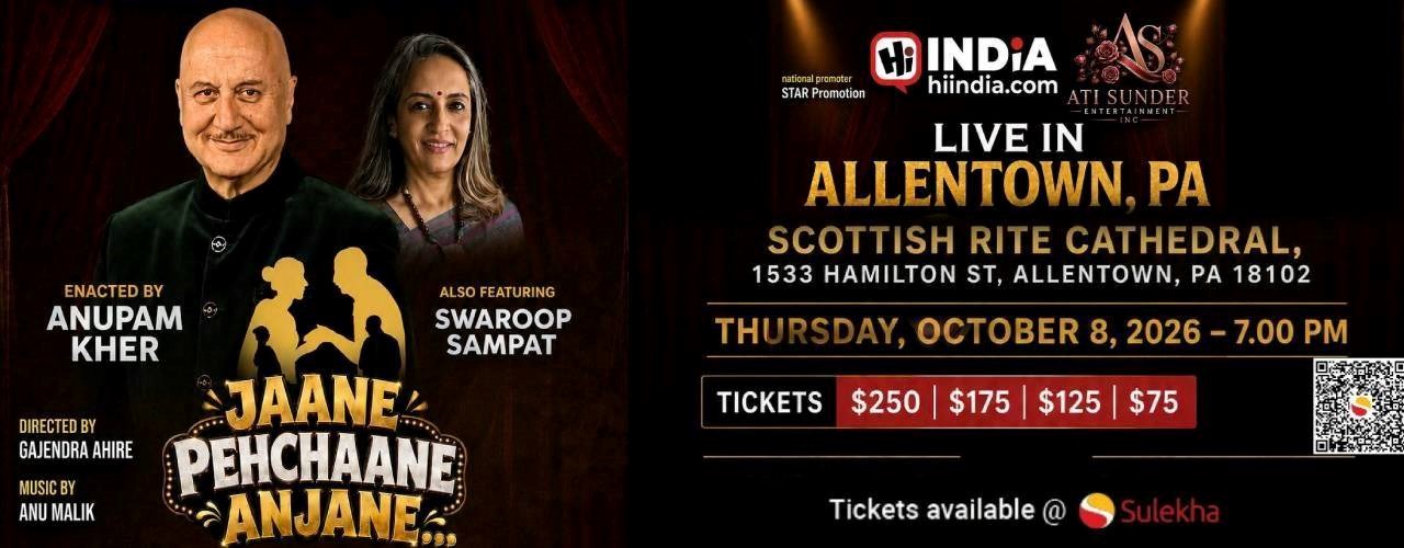 Janne Pehchaane Anjane By Anupam Kher & Swaroop Sampat Live In Pennsylvania