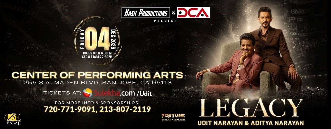 LEGACY – Udit Narayan & Aditya Narayan Live In Bay Area 2026