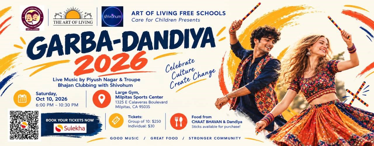 Care for Children Art of Living Free Schools Bay Area Garba Dandiya 2026