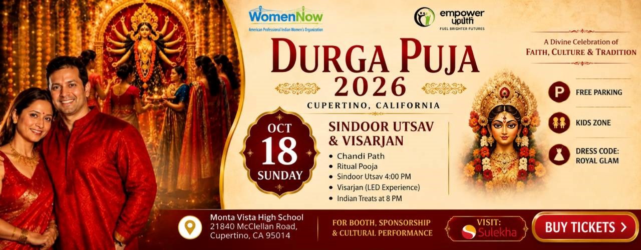 Womennow Durga Puja & Diwali Festival 2026 in Cupertino (Oct-18th)
