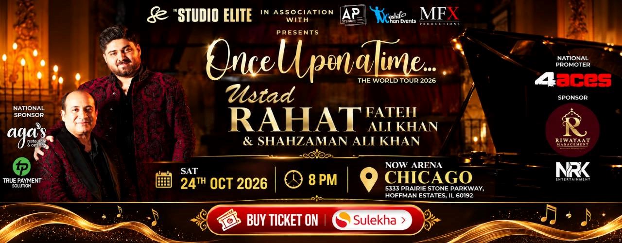 Ustad Rahat Fateh Ali khan and Shahzaman Ali khan Once Upon a Time world Tour 2026