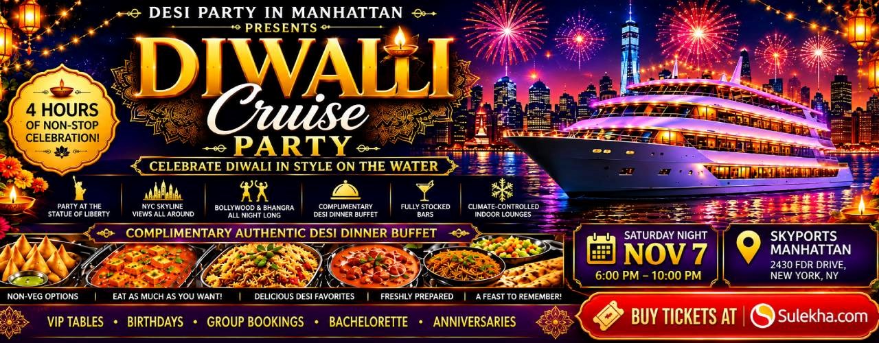 Diwali Cruise Party Desi Dinner Buffet Saturday Night Nov 7