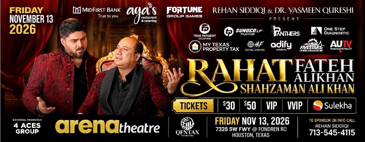 Once Upon Time Again With Rahat Fateh Ali Khan & Shahzaman Ali Khan in Houston, TX
